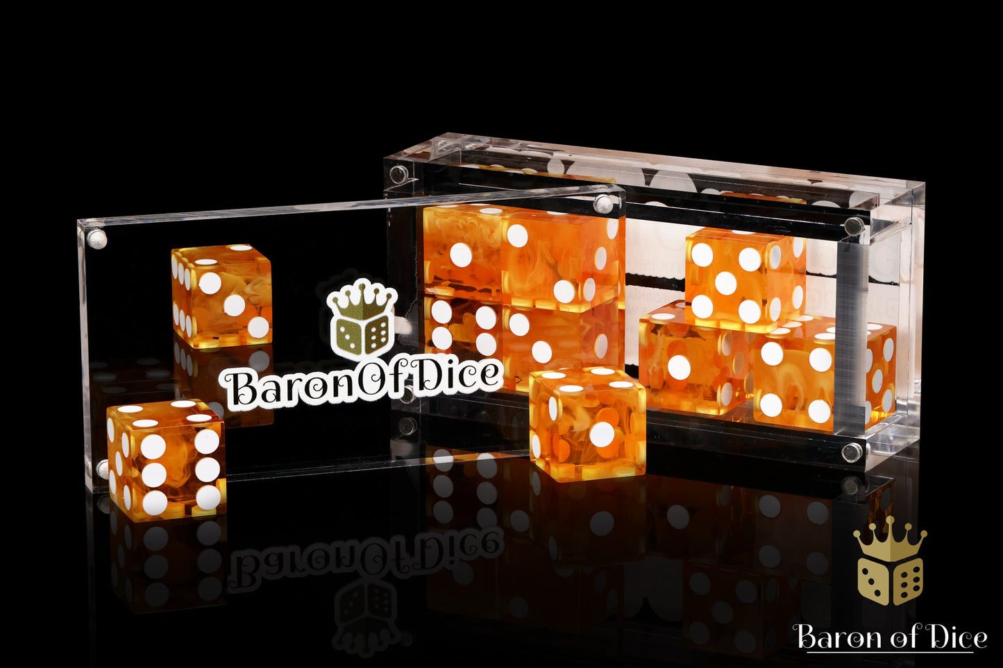 Precision Dice - Fiery Orange