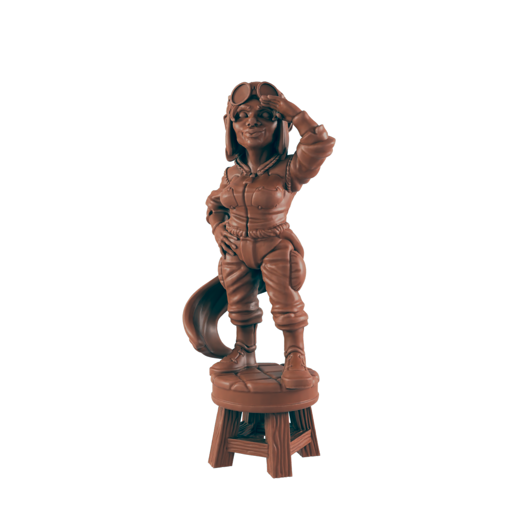 Gnomish Female Aviator