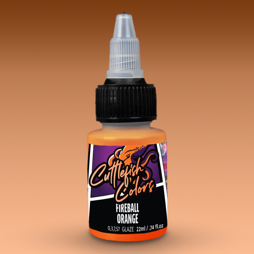 Fireball Orange - Transparent - Glaze - Acrylic Paint – Cephalopod Studios