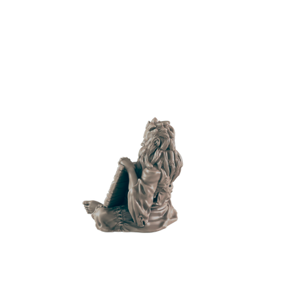 Human Begger with Sign