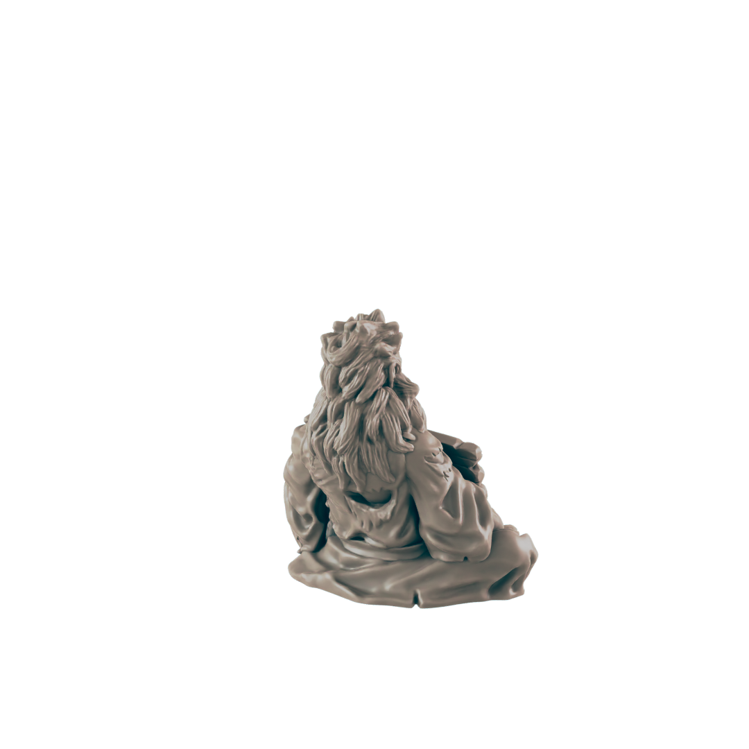 Human Begger with Sign